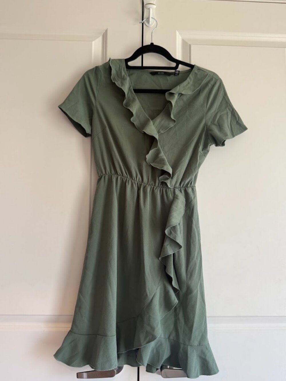 Vero Moda Green Ruffle Mini Dress